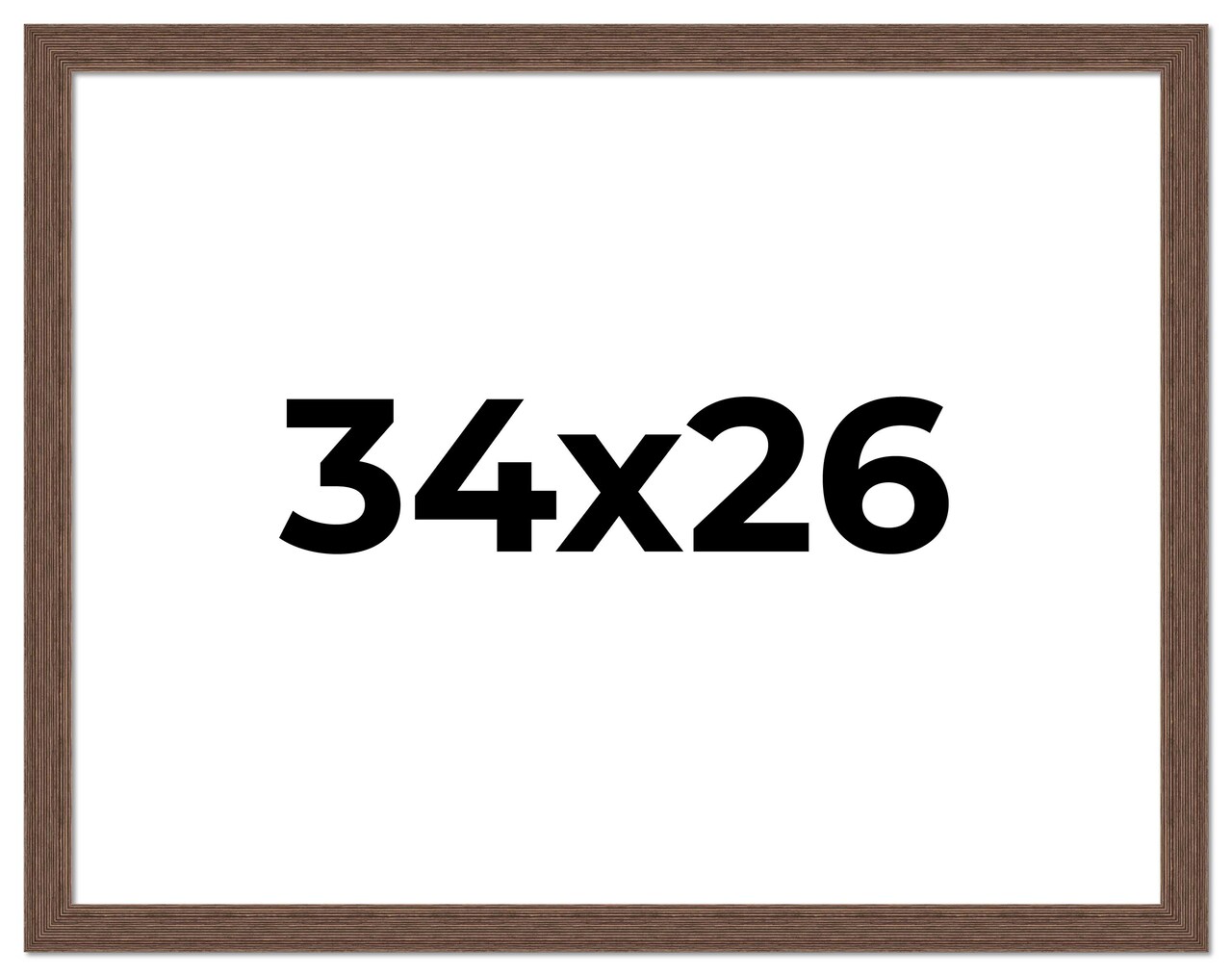 34x26 Wide Barnwood Picture Frame with UV-Resistant Acrylic & Acid Free Backing, Available in 6 Paint Finishes - Grey, Brown, White, and Black